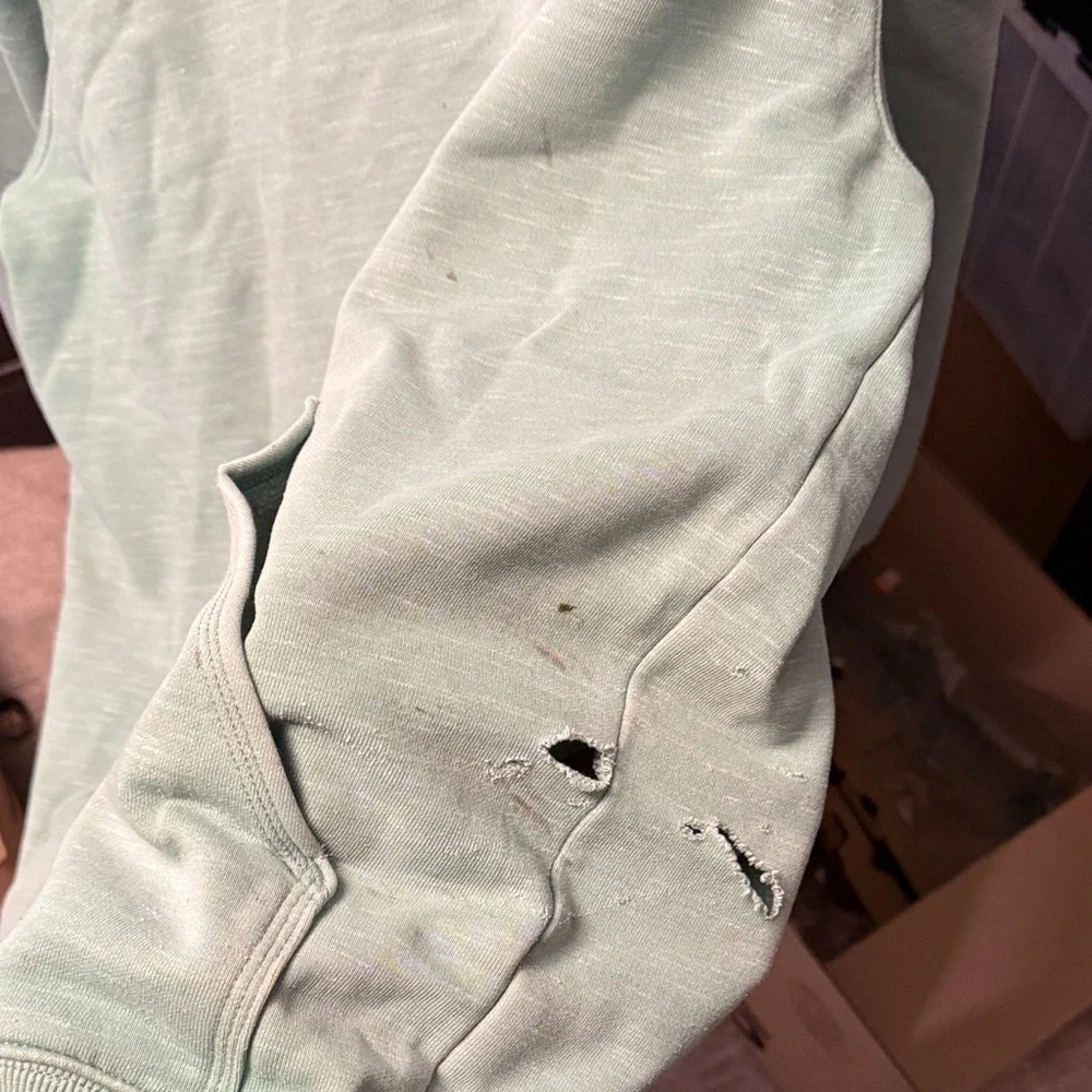 Men's Carhartt Mint Green Hoodie (see wear) - Picture 4 of 5